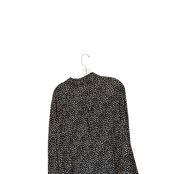 Long Tall Sally Button Up Blouse Peach Black Long Sleeve Work Relaxed Size‎ XL - Picture 7 of 11